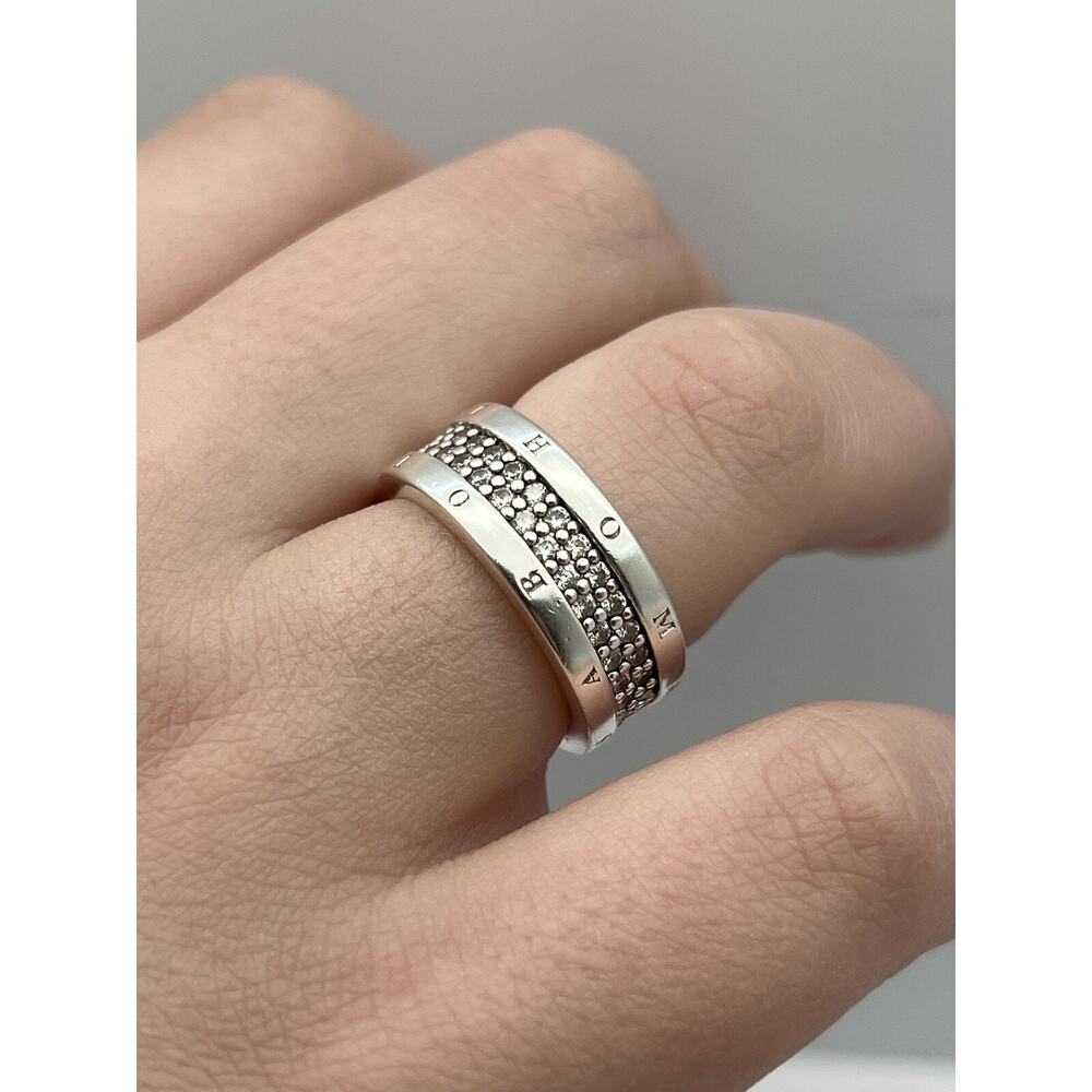 Thomas Sabo 925 sterling silver two Rows white cubic zirconia Ring